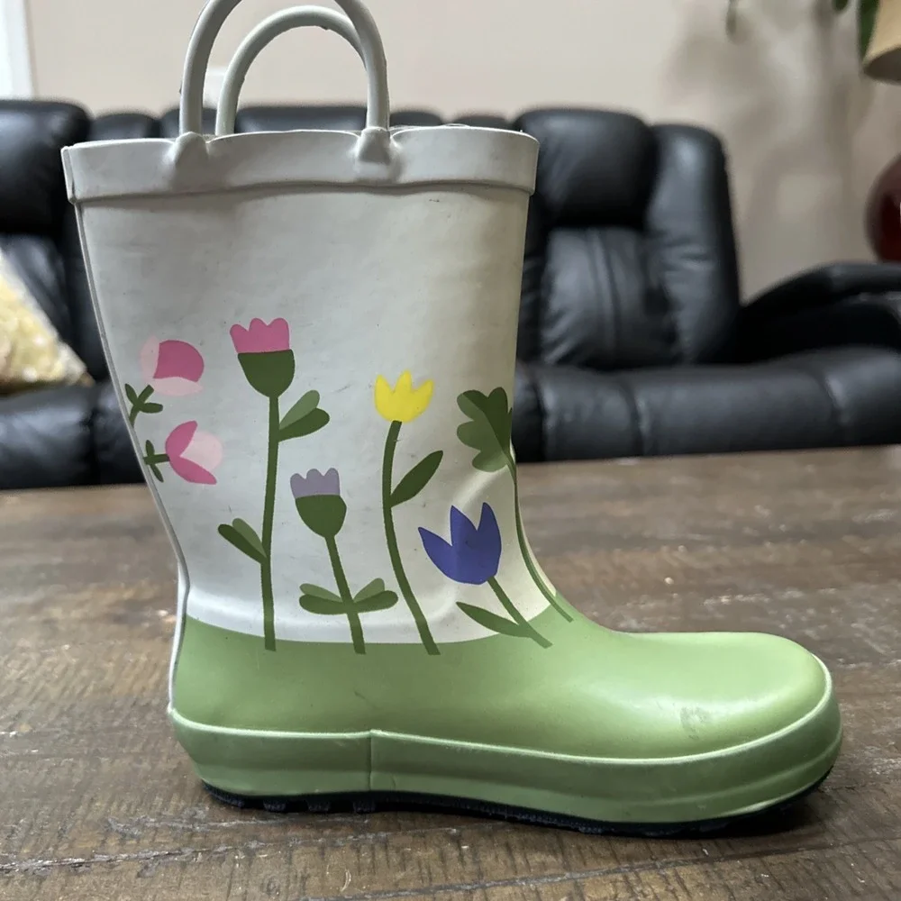 Toddler Kids Rain‎ Boots Size 12 Target Snail Ladybug Garden Cottagecore